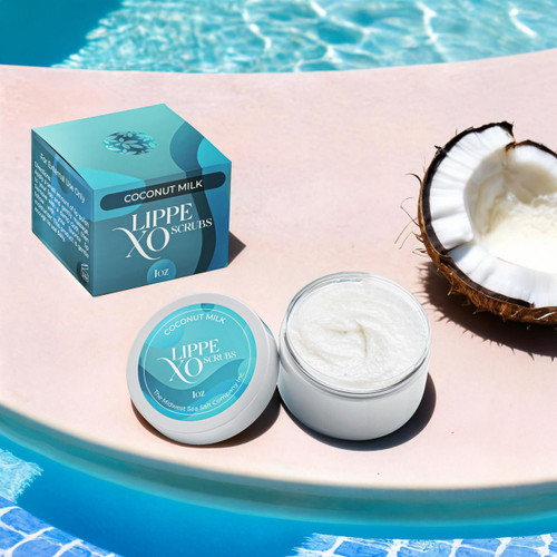 Coconut Milk Exfoliating Lip Scrub - Lippe XO – Body Scrub (Additional Image) by Midwest Sea Salt Company