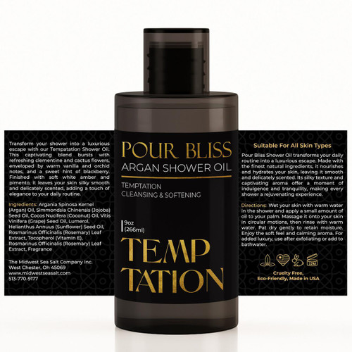 Temptation Pour Bliss Cleansing Argan Shower Oil - 9oz (Additional Image)