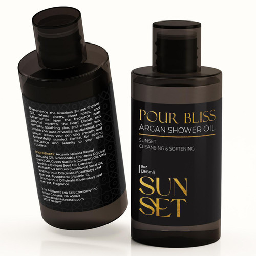 Sunset Pour Bliss Cleansing Argan Shower Oil - 9oz (Additional Image)