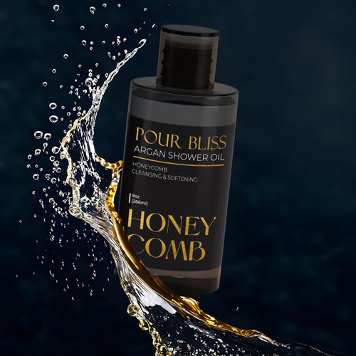 Honeycomb Pour Bliss Cleansing Argan Shower Oil - 9oz (Additional Image)