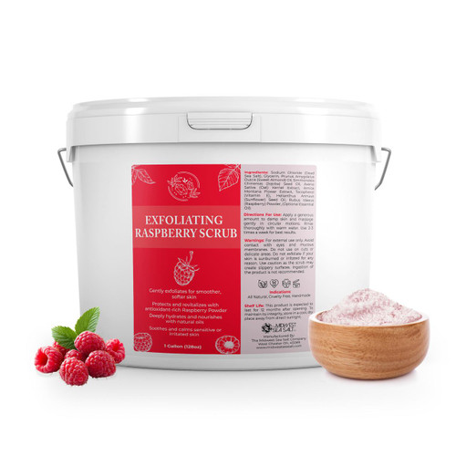 Exfoliating  Raspberry Scrub - 128oz – Body Scrub (Additional Image) by Midwest Sea Salt Company