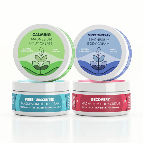 Magnesium Body Cream Collection – Complete 4-Pack Set