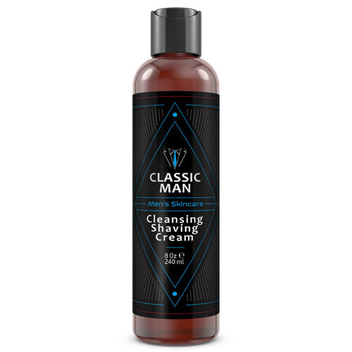 Classic Man Cleansing Shaving Cream - 8oz – Private Label Skincare by Midwest Sea Salt Company