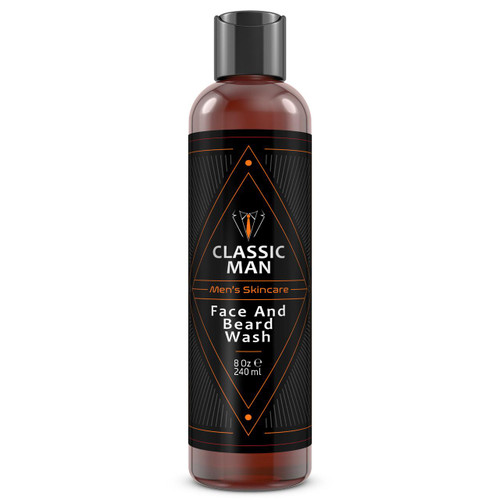 Classic Man Face and Beard Wash - 8oz – Private Label Skincare by Midwest Sea Salt Company