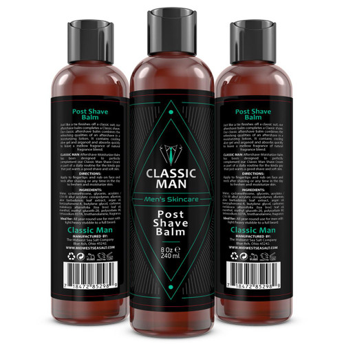 Classic Man Post Shave Balm - 8oz – Private Label Skincare (Additional Image) by Midwest Sea Salt Company