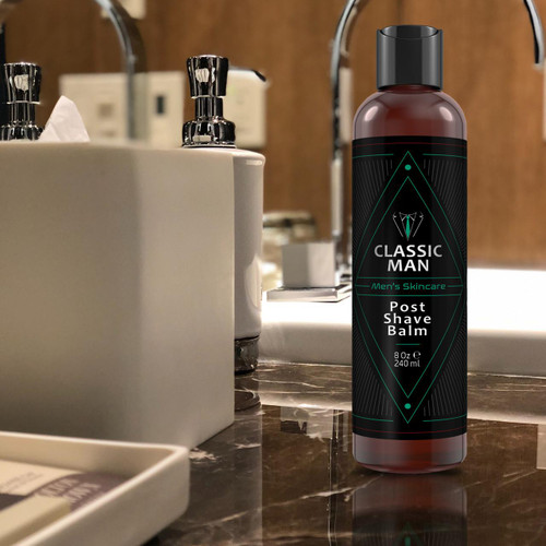 Classic Man Post Shave Balm - 8oz – Private Label Skincare (Additional Image) by Midwest Sea Salt Company