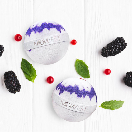 Black Raspberry Vanilla Luxury Bath Bombs -Set of 10 -  Extra Large - 4.5oz – Bath & Bodycare (Additional Image) by Midwest Sea Salt Company