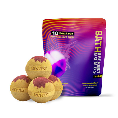 Sweet Honeysuckle Luxury Bath Bombs -Set of 10 -  Extra Large - 4.5oz – Bath & Bodycare by Midwest Sea Salt Company