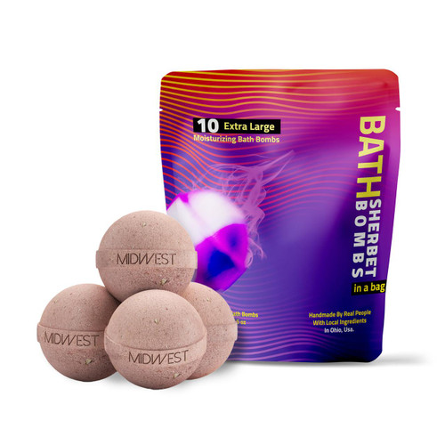 Moroccan Vanilla Luxury Bath Bombs -Set of 10 -  Extra Large - 4.5oz – Bath & Bodycare by Midwest Sea Salt Company