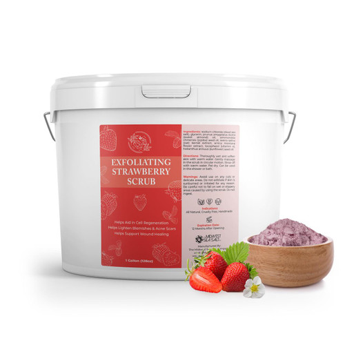 Exfoliating Strawberry Scrub - 128oz – Body Scrub by Midwest Sea Salt Company