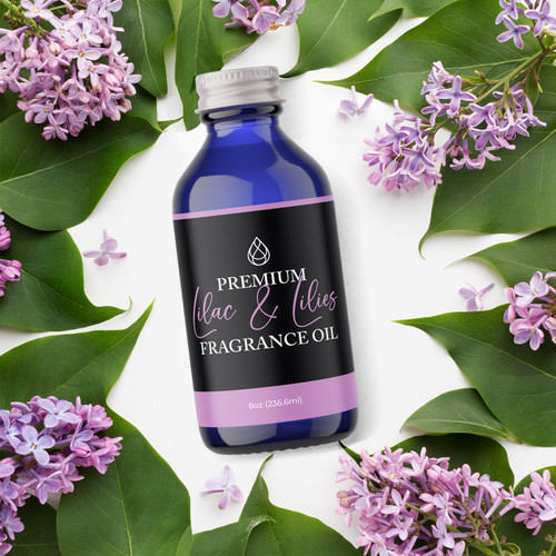 Premium Photo  Lilac essential oil in small bottles