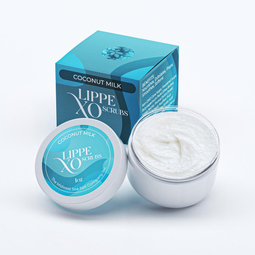 Coconut Milk Exfoliating Lip Scrub - Lippe XO – Body Scrub by Midwest Sea Salt Company