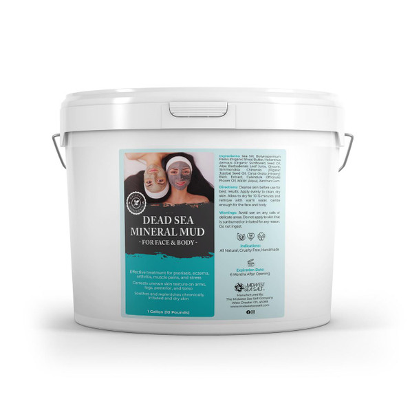 Dead Sea Black Mud - 10lbs  MID-3646-SSC (128oz) – Body Scrub by Midwest Sea Salt Company