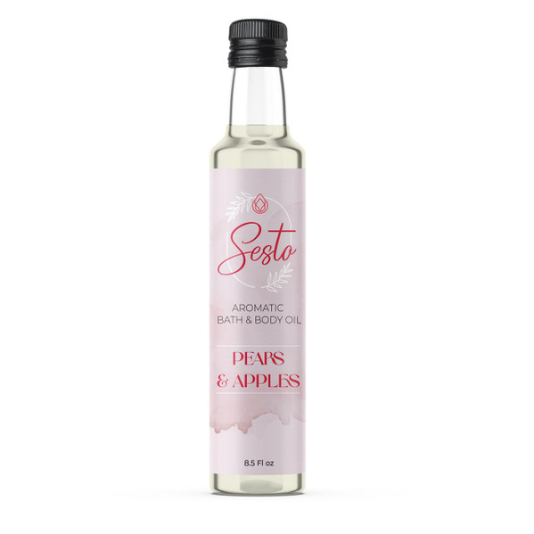 Sesto Aromatic Bath & Massage Oil - Pears & Apples- 8.5oz