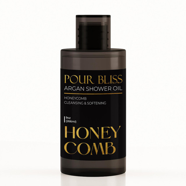 Honeycomb Pour Bliss Cleansing Argan Shower Oil - 9oz – Private Label Skincare by Midwest Sea Salt Company