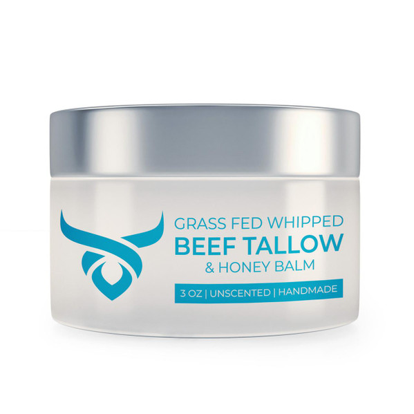 Unscented Grass Fed Whipped  Beef Tallow & Honey Balm - 3oz – Bath & Bodycare by Midwest Sea Salt Company