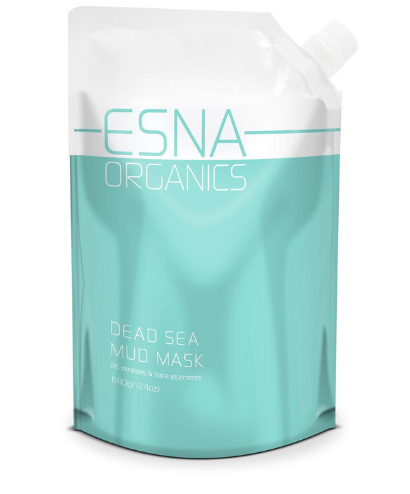 Esna Organics All Natural Dead Sea Black Mud Mask - 24oz – Body Scrub by Midwest Sea Salt Company