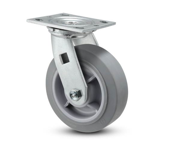 Pemco E-Line  TPR Swivel Caster 4" (300 LBS Cap) - ES4X2TPRB