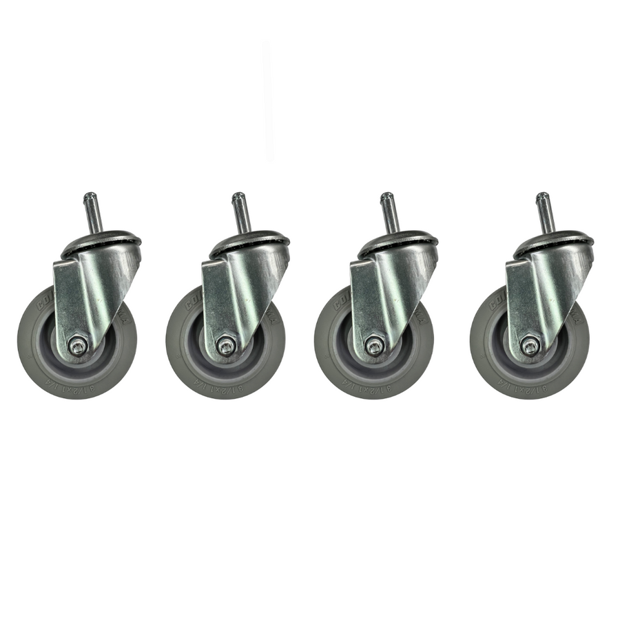LINCO  3.5" Swivel Grip Ring Stem Caster (225 LBS Cap EA) - NSF Certified - Set of 4 Casters