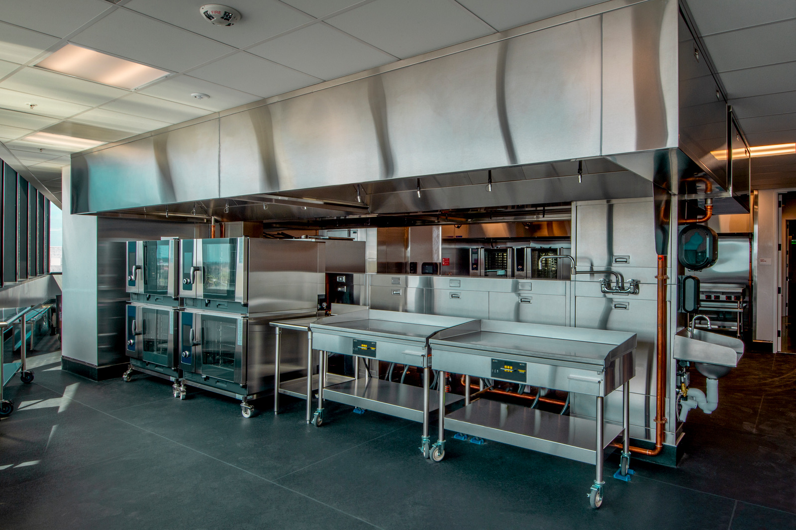 A fully equipped restaurant kitchen
