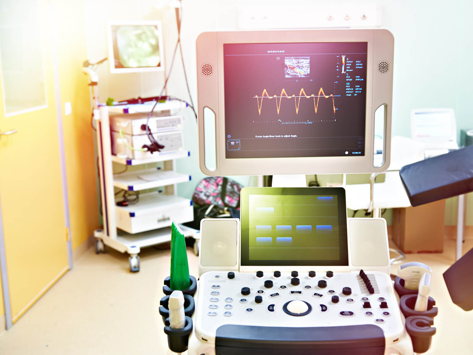 an ultrasound machine in a medical office