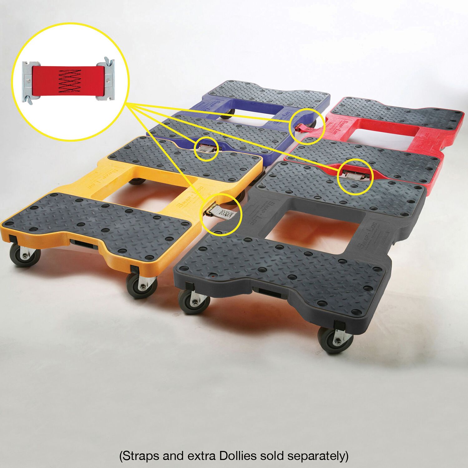 SNAPLOC 1200 LB PROFESSIONAL ETRACK PUSH CART DOLLY BLACK LINCO