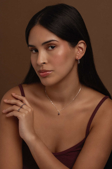 N11720 - H - GR- Tiny Garnet heart pendant