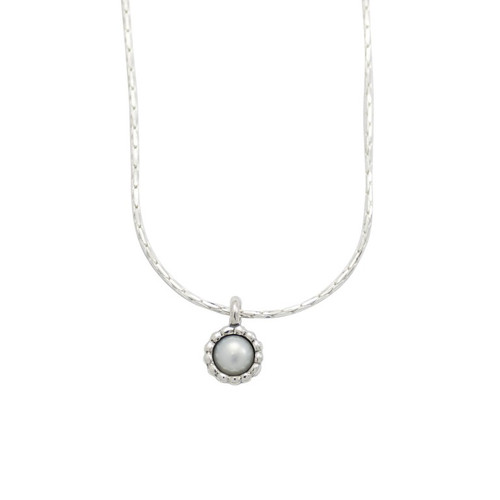 N05376 - PR - Simple pretty pendant with tiny Pearl.