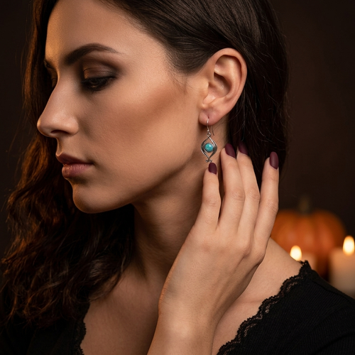 E8589 - Earrings with Opal