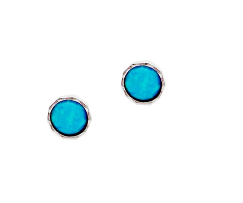 E7727 - Large Opal stud earrings