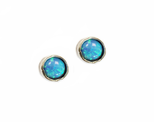 ASE674 - Large round opal studs