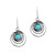 E6400 - Pretty Swirl design earring hook with opal
