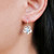 ASE070 - OP - Pretty flower earrings hook with opal