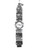 W00096 - OP - Chunky silver watch with flowers 