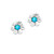 ASE044 - Cute Daisy studs with Opal