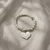 B00107 - PR - Freshwater Pearl & Heart Charm T-Bar Bracelet