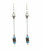ED66 - Elegant long earrings with Opal and silver beads