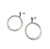 E9575 - Large Hoop Earrings, 925 Silver Hoops with Opal 