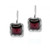ASE0666 - GR - Sterling silver hook red Garnet earrings