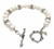 B6392 - Freshwater Pearls Bracelet with Beautiful T-Bar
