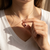 N11720 - H - GR- Tiny Garnet heart pendant