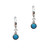 E04264 - Sterling Silver Opal Hoop Earrings
