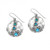 E01951 - Round earrings hook with Opal
