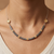 N4915 - Hematite & Rolled Gold Statement Necklace