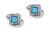 E03420 - Elegant studs with square Opal