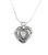 N03849 - Pearl heart pendant with silver around