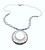 N00658 - Statement necklace with silver disc and Opal