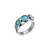 ASR0866 - Silver ring set with round Opals