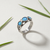 ASR0866 - Silver ring set with round Opals