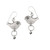 E03496 - SI - Earrings hook with Large bird and silver bead